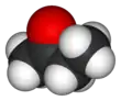 Space-filling model of butanone