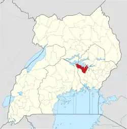 District location in Uganda