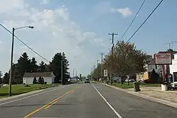 Looking north at downtown Byron