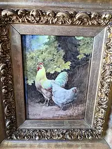 White Chickens on Porcelain, not dated.