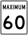 Canada (displayed in km/h; All speed limit signs are MUTCD style)