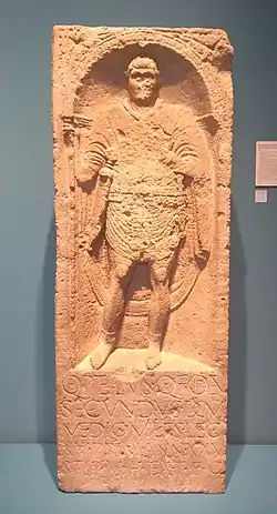 Gravestone of Quintus Petilius Secundus (died c.65 AD)