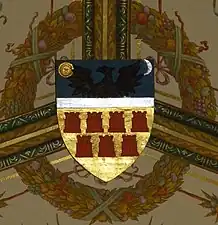 Arms as depicted in the Hungarian Parliament Building (1904)