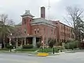 212 S. Main - Lake County Sheriff's House, Second Empire, 1882 (O) with the 213 S. Main - Lake County Jail, Vernacular, 1934, (O) NR in back.