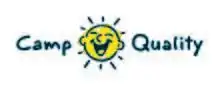 Camp Quality wordmark with yellow smiling face logo