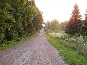 County Road 1200 S. in southeastern Jackson Township