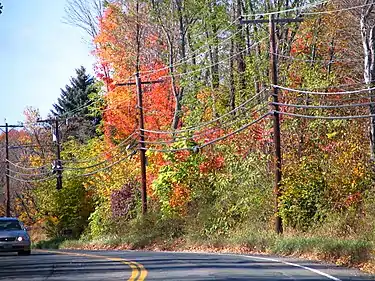 Connecticut Route 190 in Somers, Connecticut