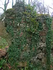 The old mill's gable end facing Linn Spout