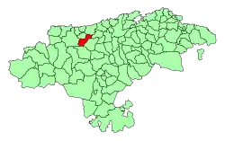 Location of Cabezón de la Sal