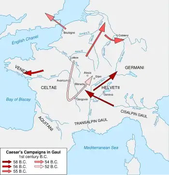  Map of the Gallic Wars