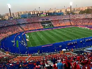 A view of the stadium minutes before the match between Uganda and Zimbabwe during AFCON 2019