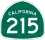 State Route 215 marker