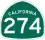 State Route 274 marker