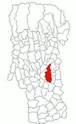 Location in Argeș County