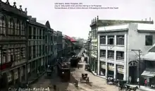 Shophouses line Binondo, Manila, Philippines, 1915.