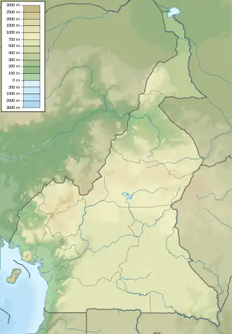 Map showing the location of Bouba Njida National Park