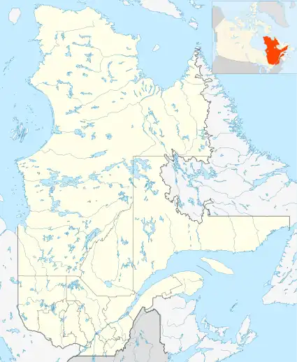 Map showing the location of Grandes-Coulées Regional Park