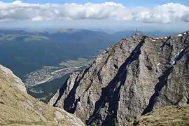 Caraiman Cross on mountain top