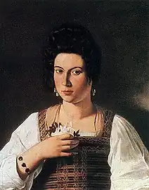 Portrait of a Courtesan by Caravaggio, formerly in the Kaiser-Friedrich-Museum, Berlin