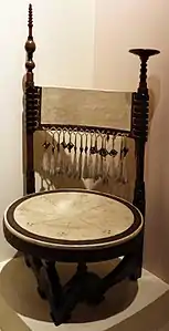 Circular chair, Carlo Bugatti, 1902.