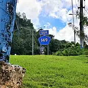 Southbound sign in Coto Norte, Manatí