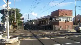 Southbound view from the former Station Street level crossing, March 2010