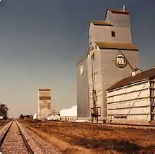 Cartwright, Manitoba Pool and Federal Elevator, 1985