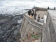 Castella de Aguada, a watchtower overlooking Mahim Bay, the Arabian Sea and the southern island of Mahim