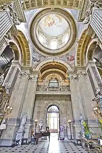 Castle Howard The Great Hall by Vanbrugh, paintings by Giovanni Antonio Pellegrini, the dome recreated in 1961 after its destruction by fire in 1940, and repainted by Scott Ackerman Medd