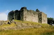 Photo of the remains of a stone castle