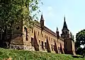 The rear wall of Popov's castle or Manor house in Vasylivka, Ukraine