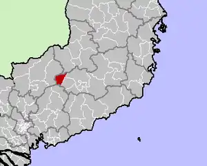 Location in Lâm Đồng province