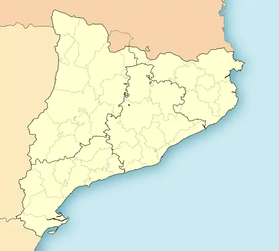 Map showing the location of Cadí-Moixeró Natural Park