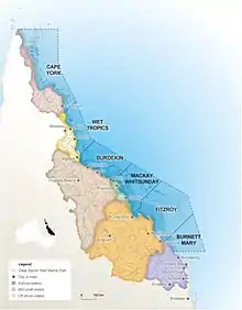 Image 3Catchments along the Great Barrier Reef (from Environmental threats to the Great Barrier Reef)