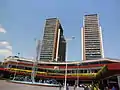 South and North Tower Simon Bolivar Center views from Diego Plaza Ibarra.