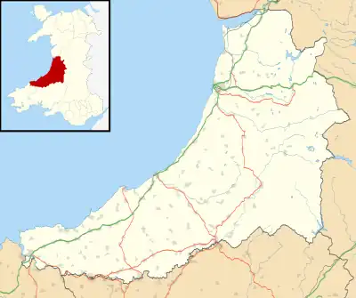 Moriah is located in Ceredigion