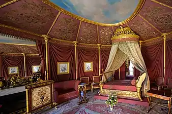 Empress Joséphine's Bedroom in Château de Malmaison, Rueil-Malmaison, France, by Charles Percier and Pierre-François-Léonard Fontaine, 1800-1802