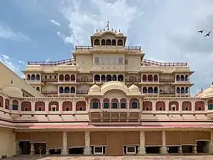 View of the Chandra Mahal from the Pritam Niwas courtyard