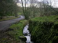 The Chapel Burn near its confluence with the Annick Water.