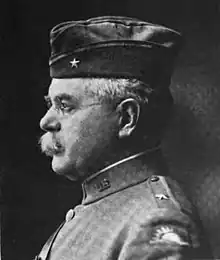 1921 black and white head and shoulders photo of Brigadier General Edward Vollrath, left profile