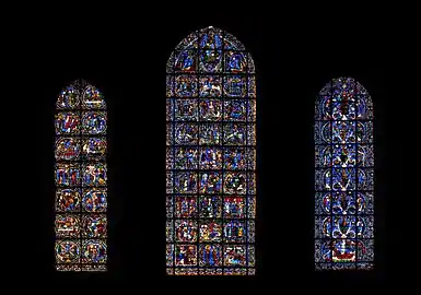 Chartres Cathedral, Passion of Christ windows, (c. 1150)