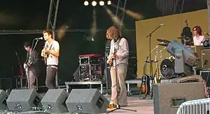 Cherry Ghost performing at Summer Sundae 2007.Left to right: Phill Anderson, Simon Aldred, Jim Rhodes, and Grenville Harrop.