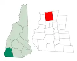 Location in Cheshire County, New Hampshire