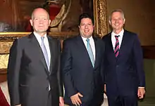 Image 16Foreign Secretary William Hague and Minister for Europe David Lidington with Chief Minister of Gibraltar Fabian Picardo at a meeting in London, 28 August 2013 (from Culture of Gibraltar)