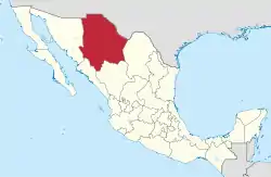 State of Chihuahua within Mexico