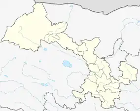 Zhongchuan is located in Gansu