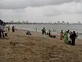 Girgaon Chowpatty with Nariman Point skyline in the background