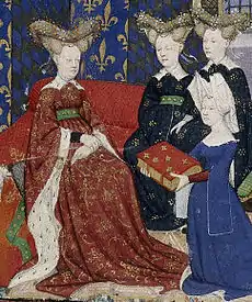 Image 20Christine de Pizan presents her book to Queen Isabeau of Bavaria. (from History of feminism)