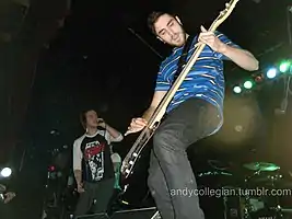 Vocalist Bertrand Poncet (left) and bassist Mathias Rigal (right) in 2012