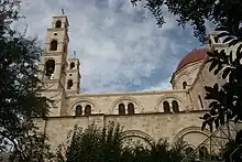 The Church of St. Photina near Jacob's Well, a New Testament landmark, in 2008. It is here that Jesus met a Samaritan woman and preached to her.